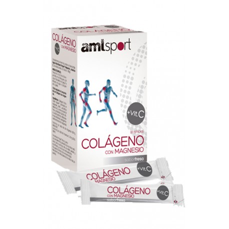 Colageno Con Magnesio + Vitamina C (12 sobres) Amlsport