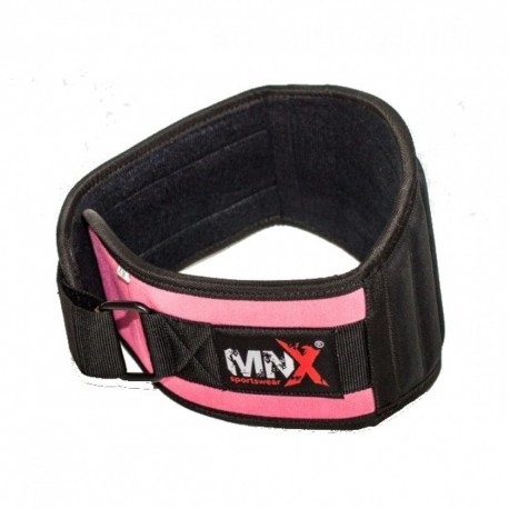 MNX WOMEN’S GYM BELT PINK&BLACK BASIC (Mnx Sportswear)