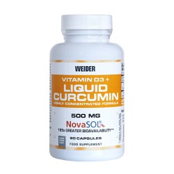 Liquid Curcumin Vitamina D3(90 capsulas) Weider