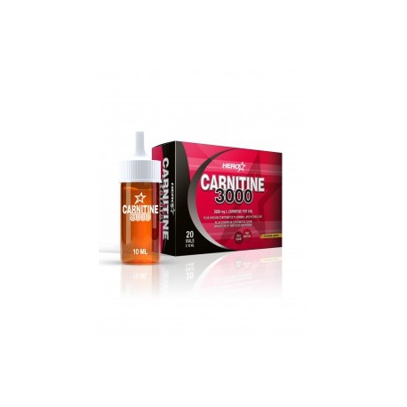 CARNITINE 3000(20 viales X 10 ml)Hero Tech Nutrition