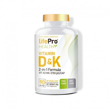 Vit D&K2Mk7 (90 Vegancapsulas) LIFE PRO NUTRITION