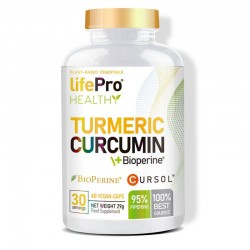 Turmeric Curcumin +Bioperine (60 Vegancapsulas) LIFE PRO NUTRITION