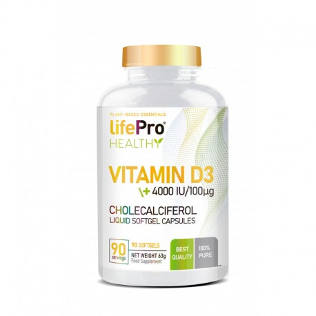 D3 4000 Ui With Olive Oil (90 capsulas) LIFE PRO NUTRITION