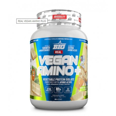 Real Vegan Amino Plus Mowgly White (1kg) BIG NUTRITION