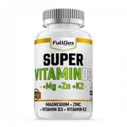 Super Vitamin D3,Magnesio, Zinc y K2 (120 caps) FULLGAS SPORT NUTRITION