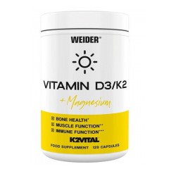 Vitamin D3/K2 + Magnesium (120 capsulas) WEIDER