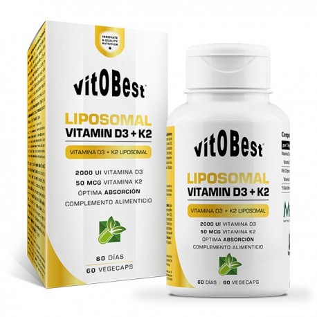 Liposomal Vitamin D3+K2 (60 VeganCaps) VITOBEST